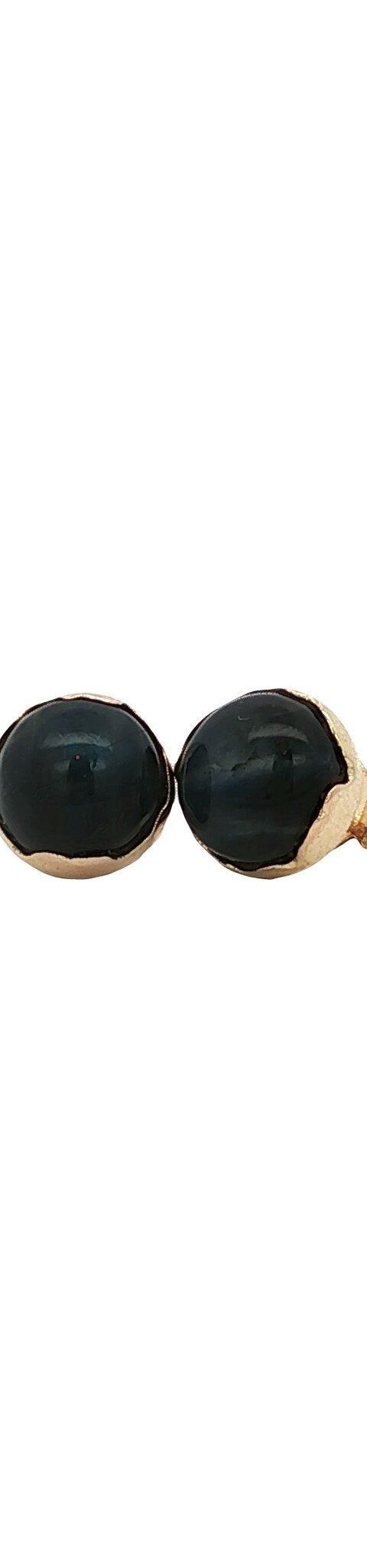 Vintage 14K Gold Stud Earrings with Labradorite